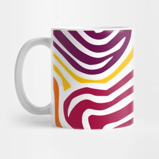 Spiral Purple Yellow Orange Abstract Design Mug